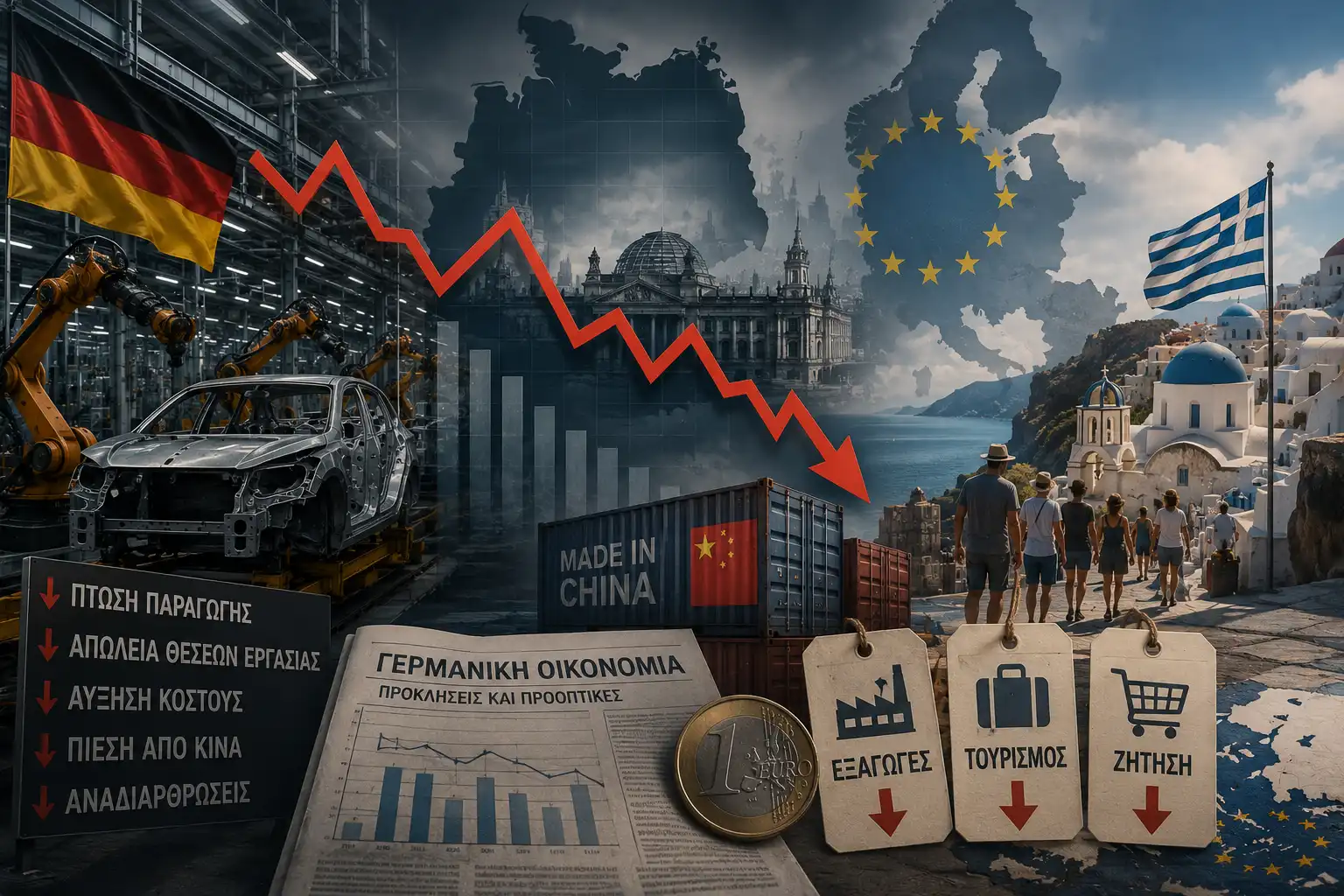 Η πίεση στη γερμανική οικονομία και αυτοκινητοβιομηχανία, ο ανταγωνισμός από την Κίνα και οι πιθανές επιπτώσεις στην Ελλάδα